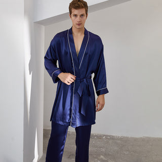 Men's Comfort Silk Robe Set