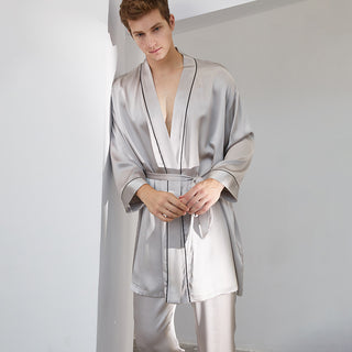 Men's Comfort Silk Robe Set