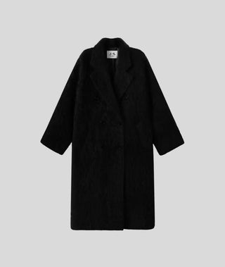 2024 fall and winter new simple high luxury cashmere long pull down coat