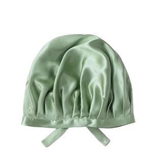 Pure Silk Sleep Bonnet With Ribbons